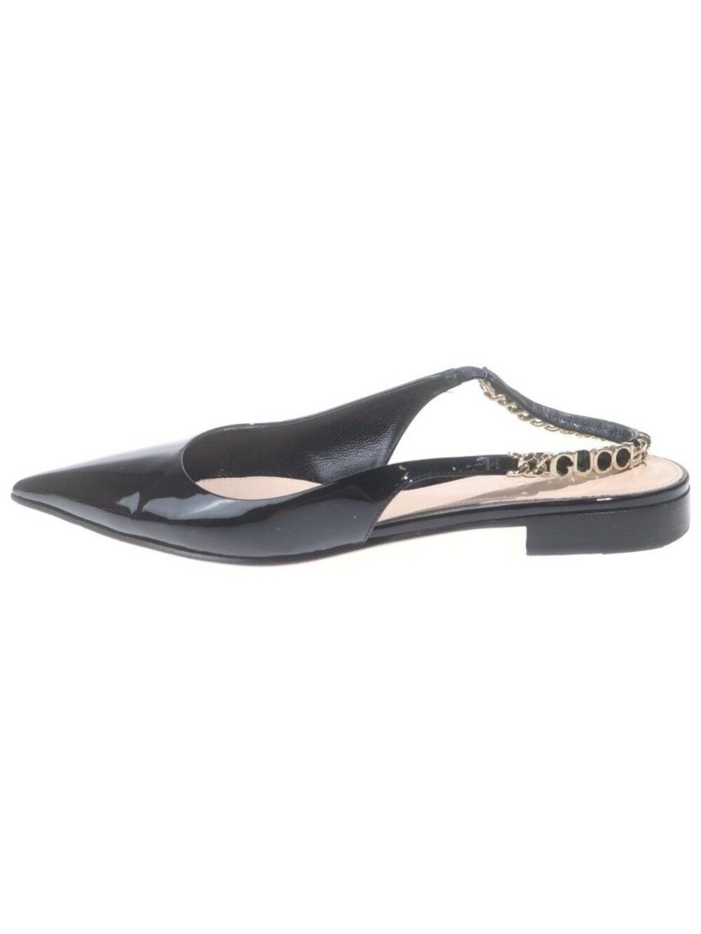 Gucci Signoria Slingback Flat Ballet Shoes Black